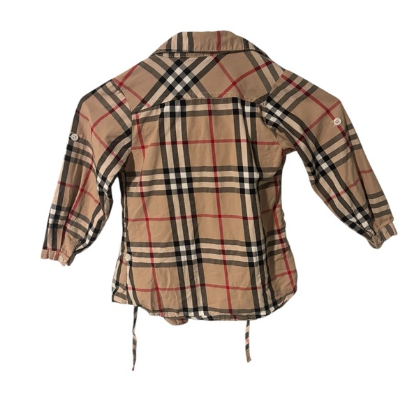 Burberry Kids Tan and Black Checkered Blazer - Picture 2 of 5